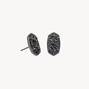 Kendra Scott Ellie Gunmetal Stud Earrings in Black Drusy